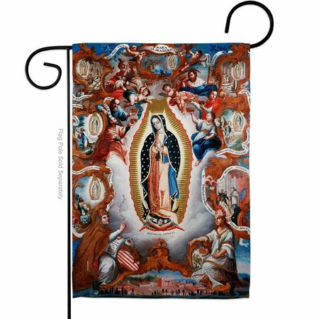 CUADRILATERO Virgin of Guadalupe Religious Faith Double-Sided Decorative Garden Flag, Multi Color CU3905168
